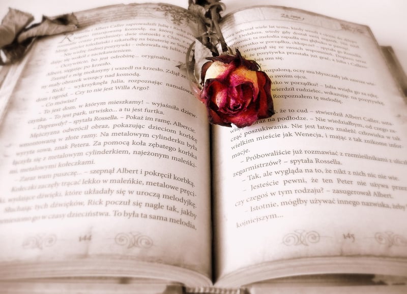 Vintage Books and Roses